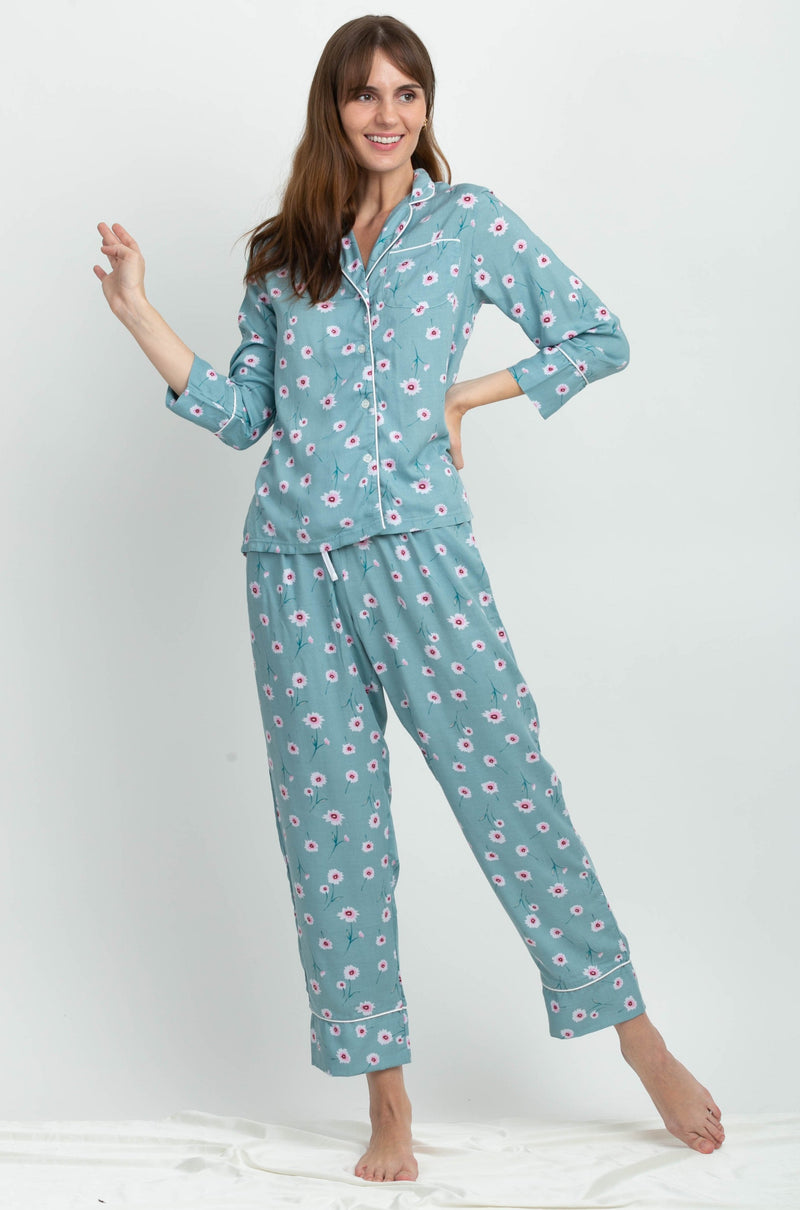 DanceeMangoo Long Sleeve Cotton Pajamas Set Spring Autumn Winter Women  Pajama Set Mother Sleepwear Pyjamas Homewear &Nightwear Set 