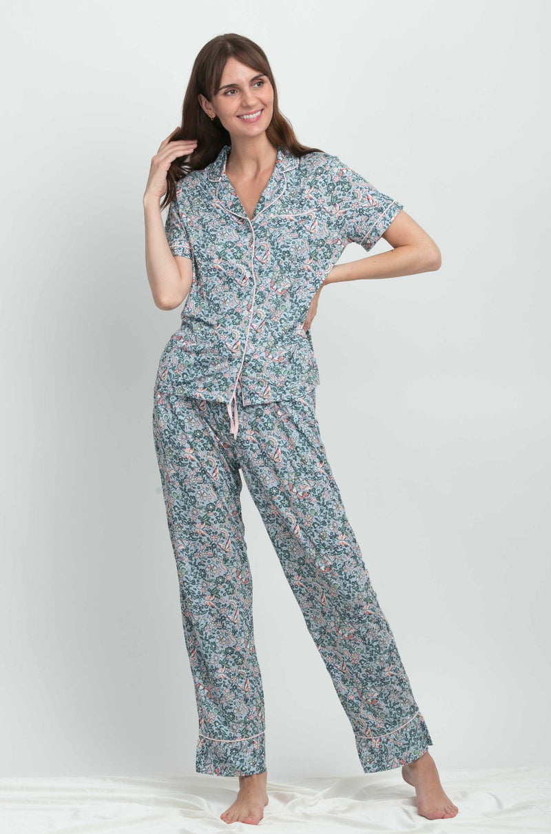 Summer Pajama Set in Cotton Flex Fabric