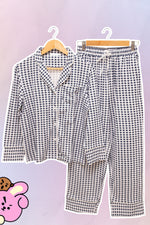 JK BIRTHDAY BOX! Navy White Gingham Inspired Pajamas for WOMEN + freebies
